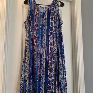 NY Collection Plus Size Multi Color Dress